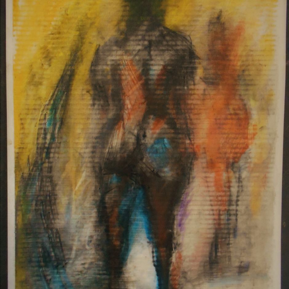No. T120
Original tegning - signeret
Oliekridt på papir
format: 42 x 59,4 cm.
Incl.  passepartout m/ sort ramme. mål 59 x 84 cm.
Dkr. 2500/euro € 335