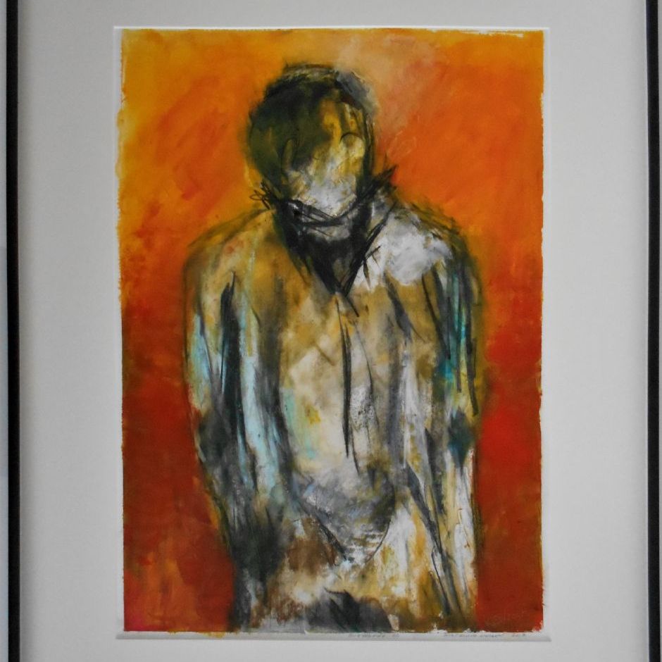 No. T101
Original tegning - signeret
Oliekridt på papir
format: 42 x 59,4 cm.
Incl.  passepartout m/ sort ramme. mål 59 x 84 cm.
S O L G T......men der er andre.