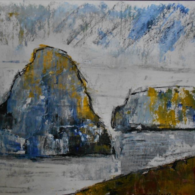 T143
Original tegning
Oliekridt på papir
format: 42 x 29,7 cm.
Incl.  passepartout m/ sort ramme, mål 42 x 59 cm.
Dkr. 2.000
euro  260