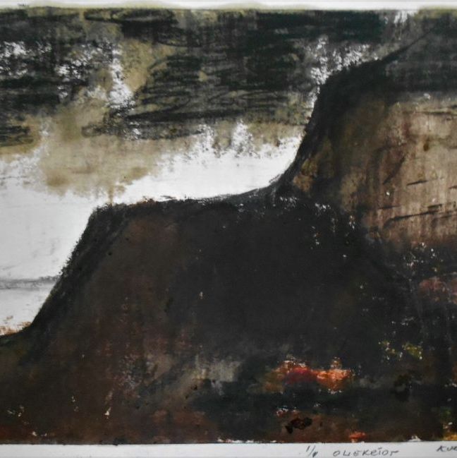 Nr. T123
Original tegning
Oliekridt på papirformat: 21 x
29,7 cm.
Incl.  passepartout m/ sort ramme, mål 42 x 29,7 cm.
Dkr. 1.200
euro  180
