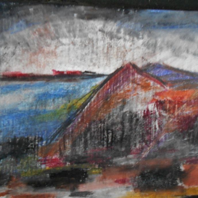 T140
Original tegning
Oliekridt på papir
format: 42 x 29,7 cm.
Incl.  passepartout m/ sort ramme, mål 42 x 59 cm.
Dkr. 2.000
euro  260