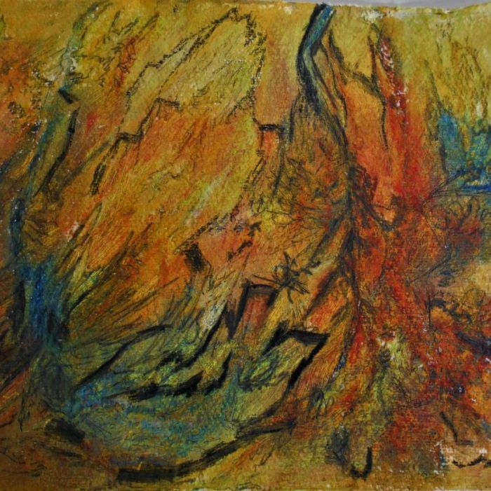 T139
Original tegning
Oliekridt på papirformat: 21 x
29,7 cm.
Incl.  passepartout m/ sort ramme, mål 42 x 29,7 cm.
Dkr. 1.200/euro  180