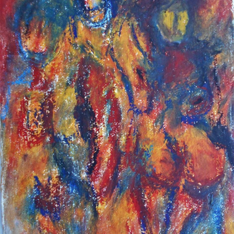 T137
Original tegning
Oliekridt på papirformat: 21 x
29,7 cm.
Incl.  passepartout m/ sort ramme, mål 42 x 29,7 cm.
Dkr. 1.200/euro  180