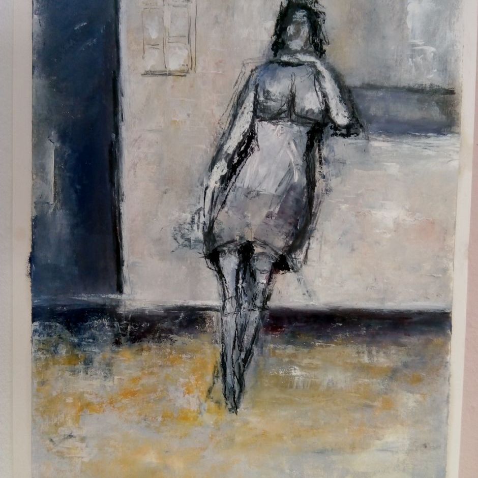 No. T113
Original tegning
Oliekridt på papir
format:  42 x 59,4 cm.
Incl. passepartout m/ sort ramme, mål 84 x 59 cm.
Dkr. 2500/euro € 335