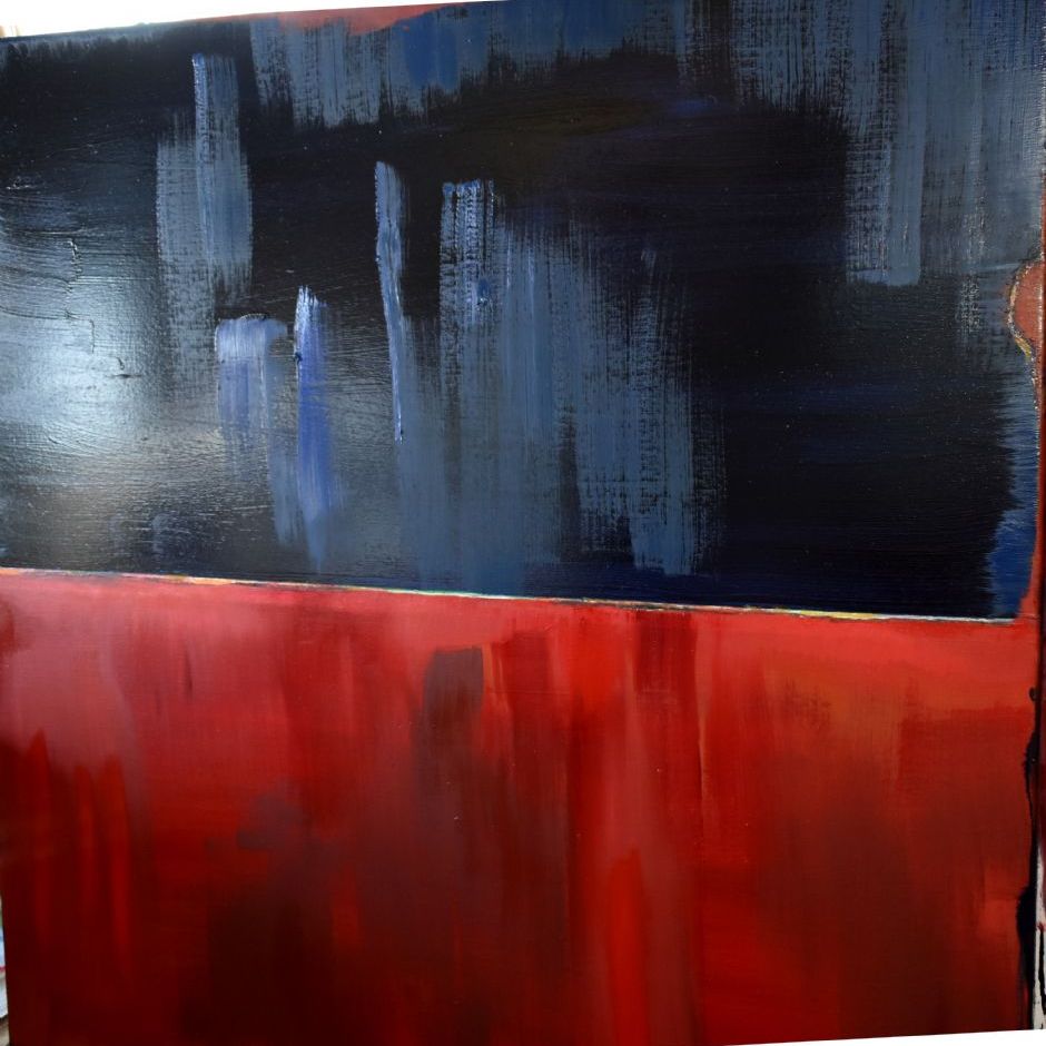 Nr. 392
Oil on canvas
Indsigt
Mål: h. 100 x br. 100 cm
Incl. svæveramme sort/sølv
Pris kr. 10.000/Euro 1,345