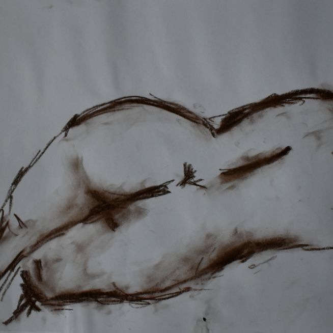 T308
Original & Signeret tegning
A3 format 29cm x 42 cm
Kul på papir
Pris kr. 500 / Euro 75
sendes fragtfrit i Danmark