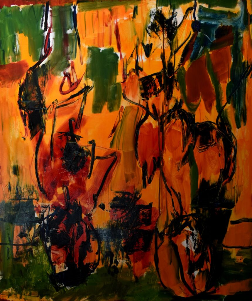 No. 400 Mål: 140x120 Titel: Mødetinaturen Pris: dkr. 14.000