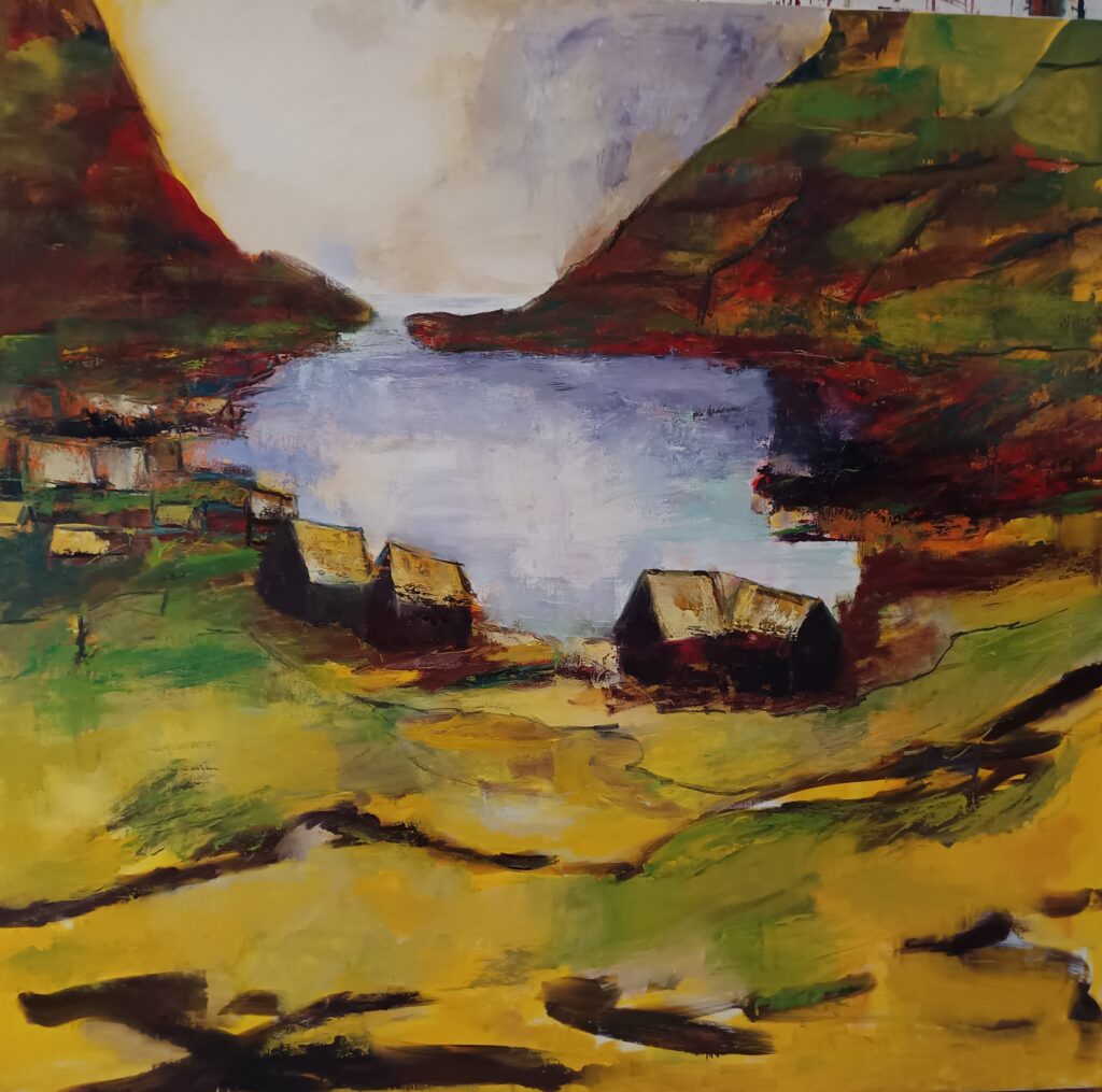 No. 418 Mål: 150x150 Titel: Færøernelysetoghavet Pris: dkr. 18.000