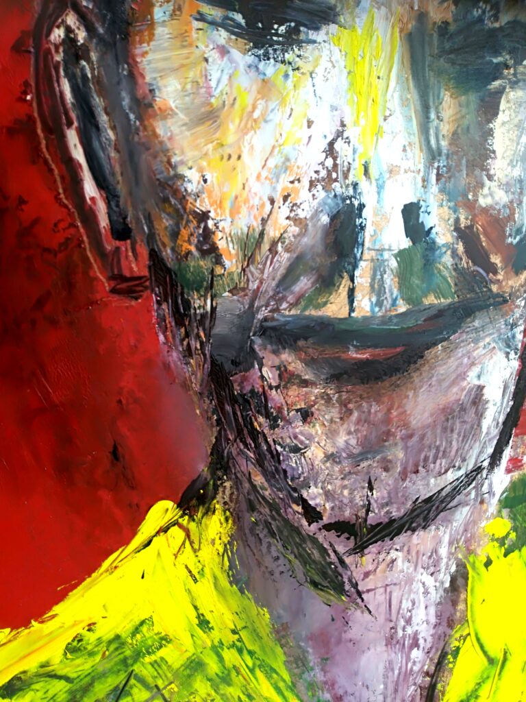 No. 354 Mål 61x122cm Titel: Olie på masonite incl. svæveramme sort/sølv Pris kr. 7.000/Euro 935