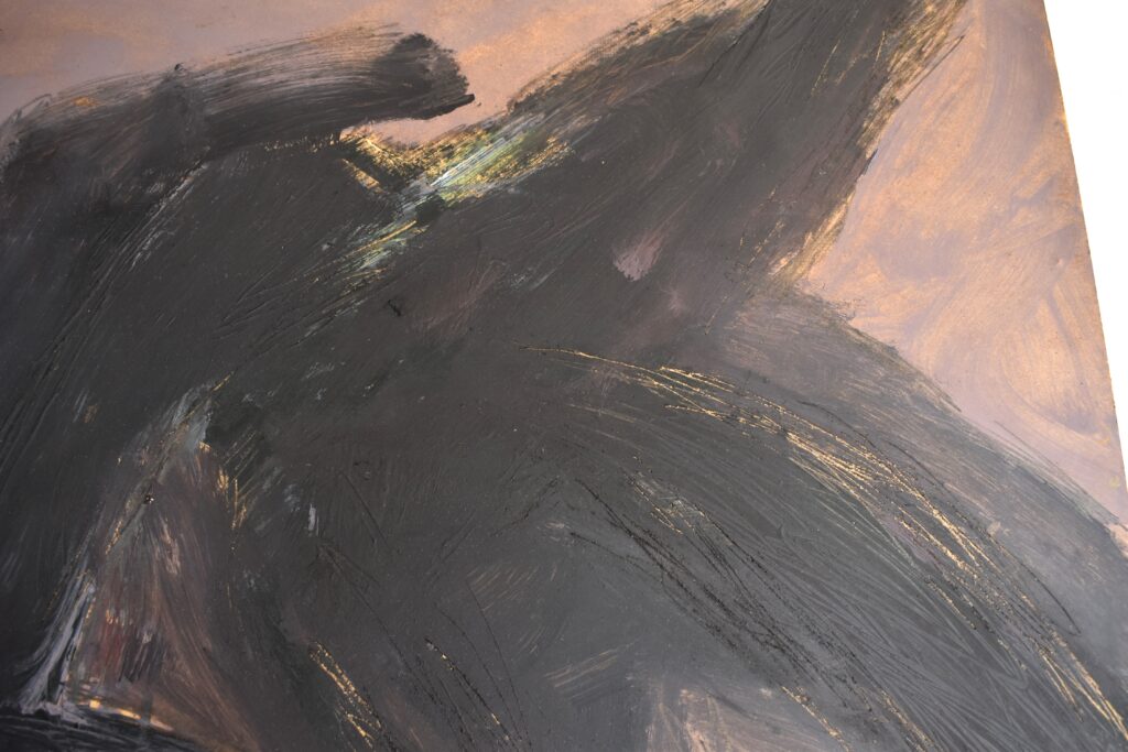 No. 368 Tittel: Vinger på flugt Størrelse: h. 61cm x b. 61 cm Materiale: Oil on camasonite Indramning: Svæveramme sølv/sort Pris: dkr. 4.000 Euro 535